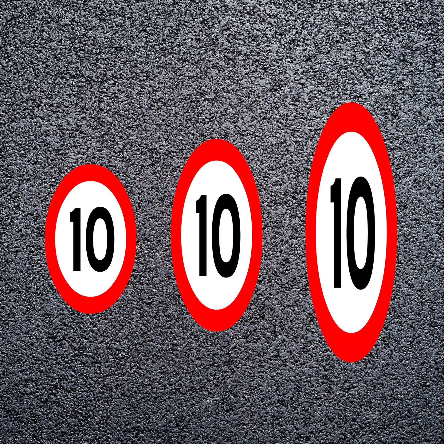 10 Mph Speed Limit Roudel Floor Signs