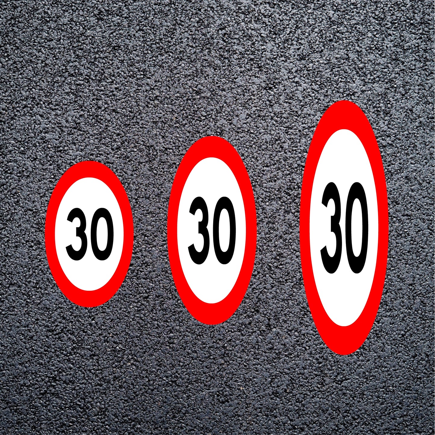 30 Mph Speed Limit Roudel Floor Signs