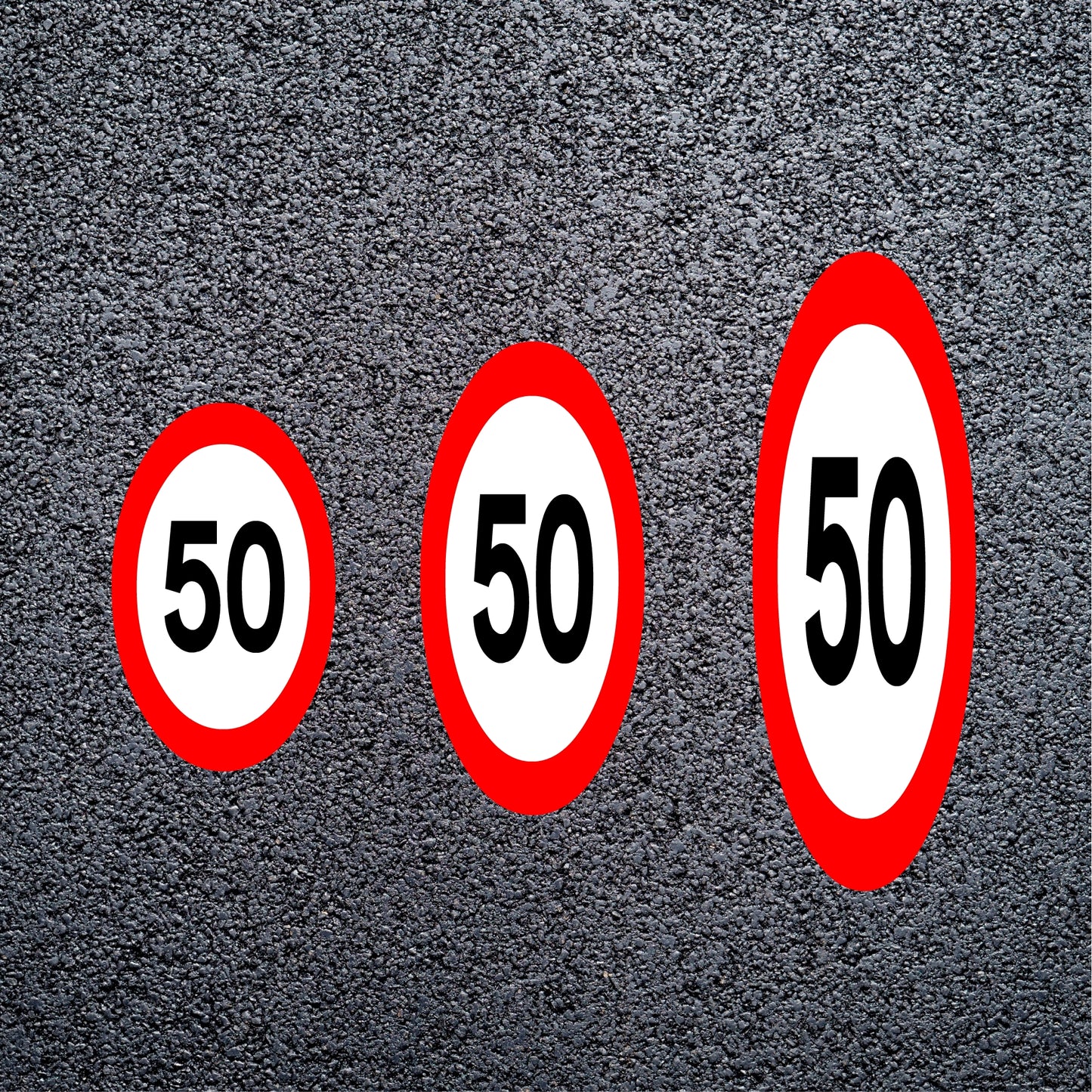 50 Mph Speed Limit Roudel Floor Signs