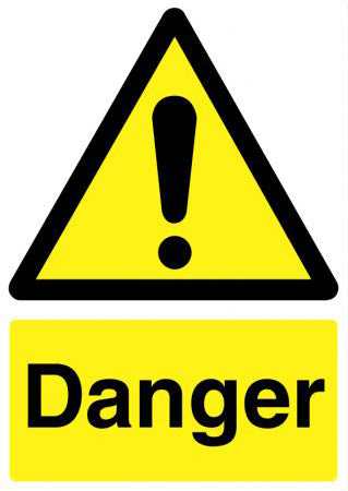 Danger Triangle 85x60cm