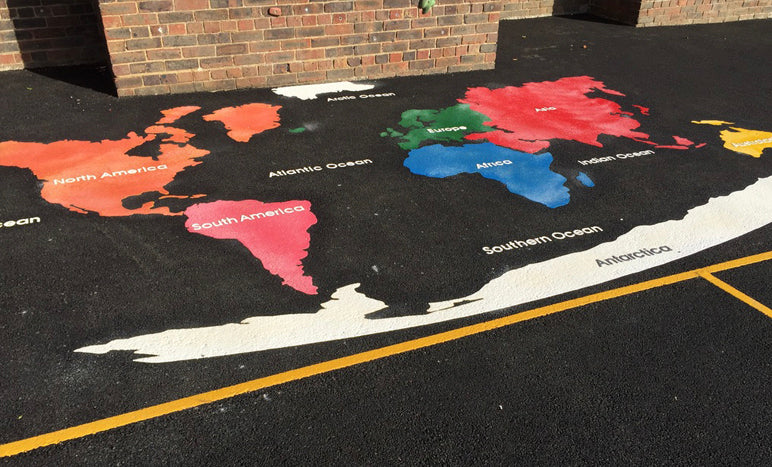 World Map Continents 8m